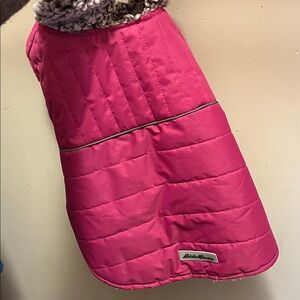 Eddie Bauer Fuchsia Quilted Pet Jacket